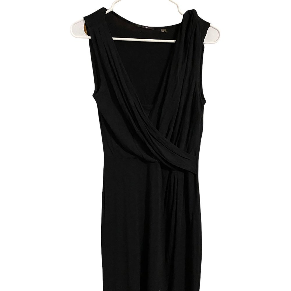 Tahari Black Sleeveless Dress, Women's Size Small, Excellent Shape, Scoop Neck